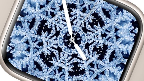 Close up of snowflake Kaleidoscope watch face